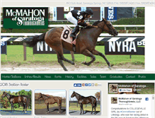 Tablet Screenshot of mcmahonthoroughbreds.com